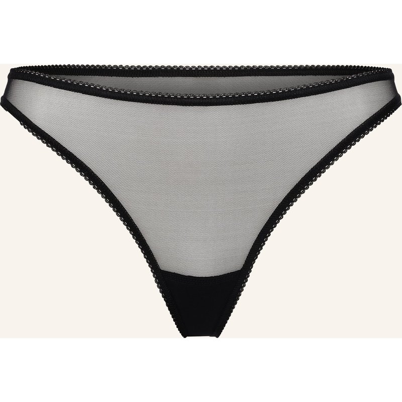 Erlich Textil Iconic Mesh String Aus Recyceltem Polyamid - Goldfarbene Details schwarz