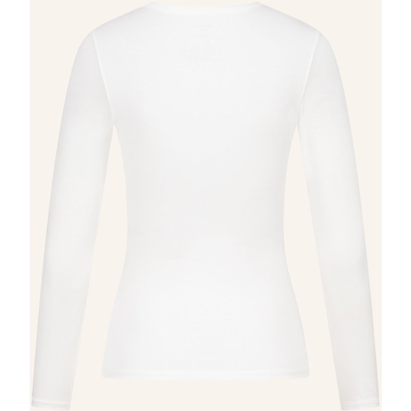 Erlich Textil Light Touch Schmales Langarmshirt Aus Lyocell - Seidig Weich weiss