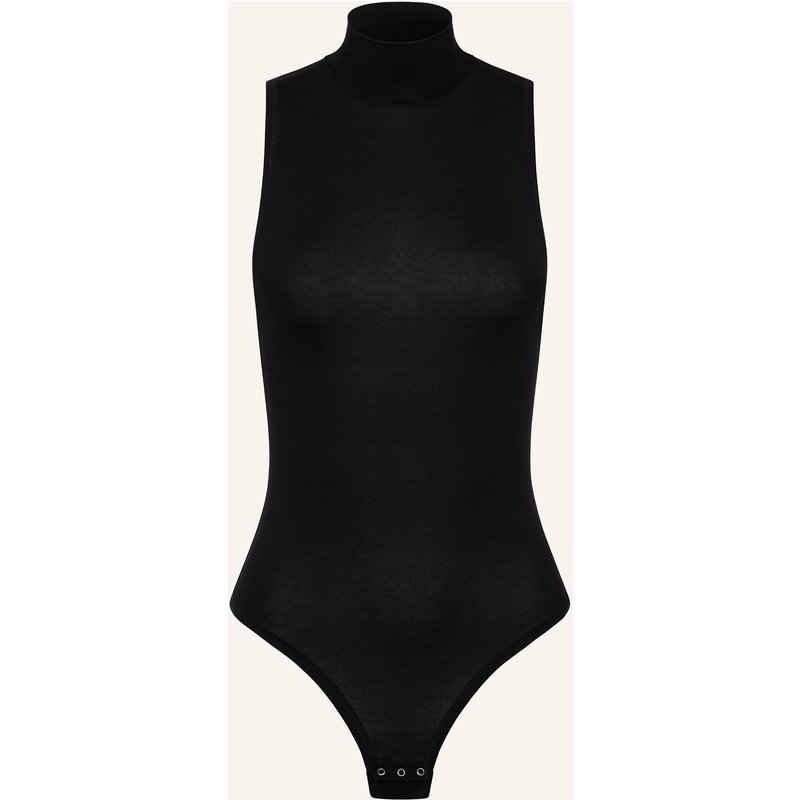 Erlich Textil Light Touch Stehkragen Body Aus Weichem Lyocell schwarz