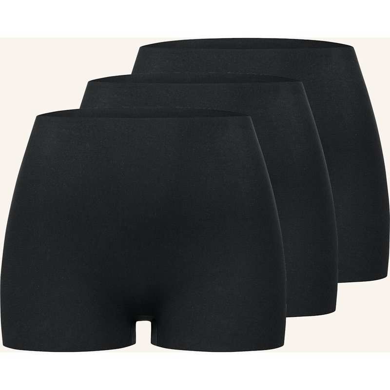 Erlich Textil 3er Pack Light Touch Panty Slip Aus Modal - Nahtlose Kanten schwarz