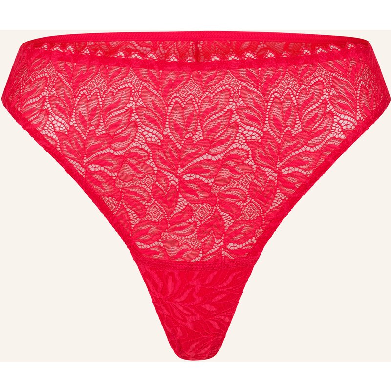 Erlich Textil Dreamy Lace High Waist Brazil String Aus Nachhaltiger Spitze - Atmungsaktiv rot