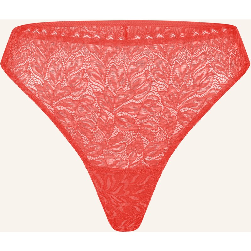 Erlich Textil Dreamy Lace High Waist Brazil String Aus Nachhaltiger Spitze - Atmungsaktiv orange
