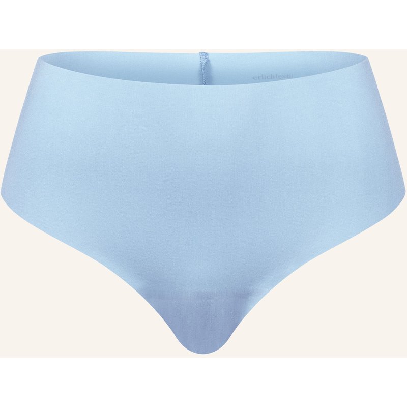 Erlich Textil 3er Pack Light Touch High Waist Brazil String Aus Weichem Modal - Nahtlose Kanten blau
