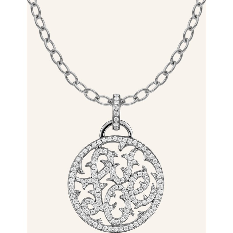 Cada Kette Medium Floral Love silber