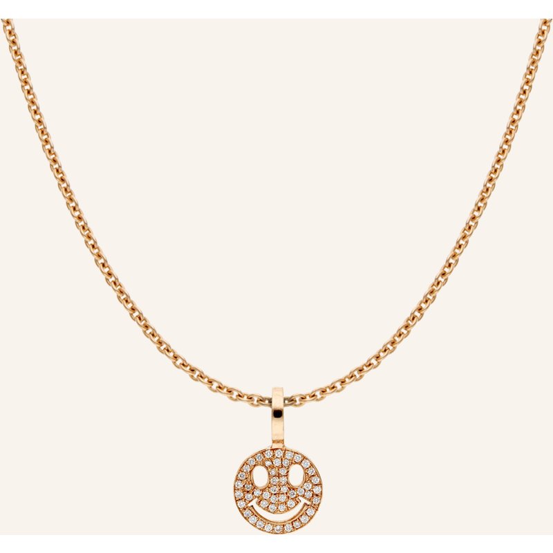 Cada Kette Tiny Smiling Face rosegold