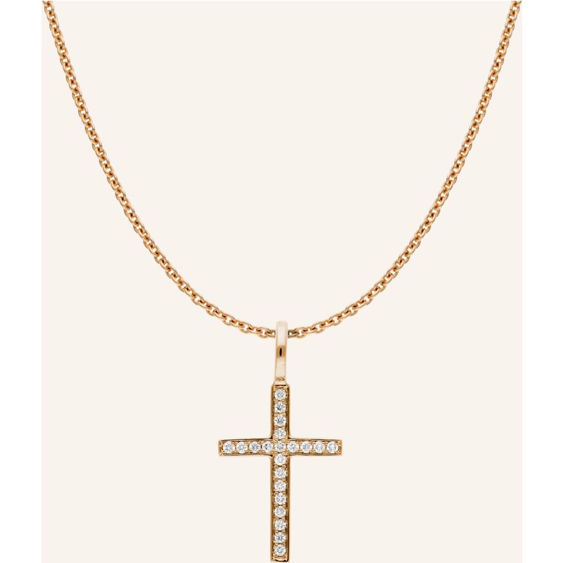 Cada Kette Small Turin Cross rosegold