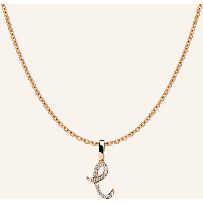 Cada Kette Tiny Diamond Letter C rosegold