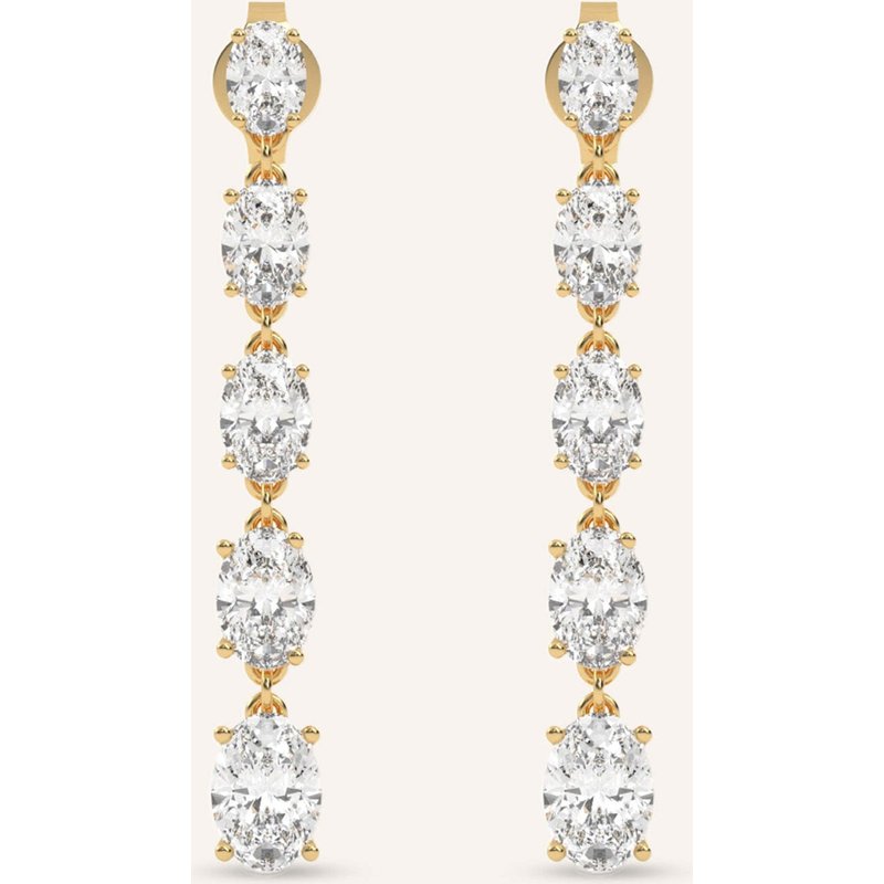 Veynou Ohrhänger Arden Aus 14 Karat Gelbgold Und 3,60ct. Lab-Grown Diamanten gold