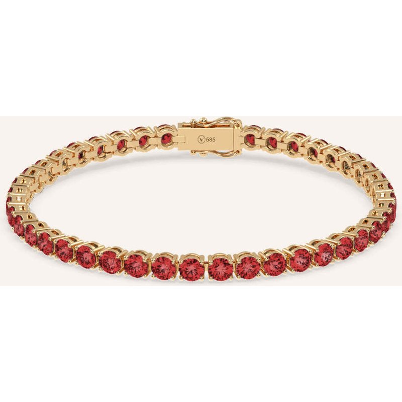 Veynou Tennisarmband Velvet Aus 14 Karat Gelbgold Und 7,20ct. Rubine gold