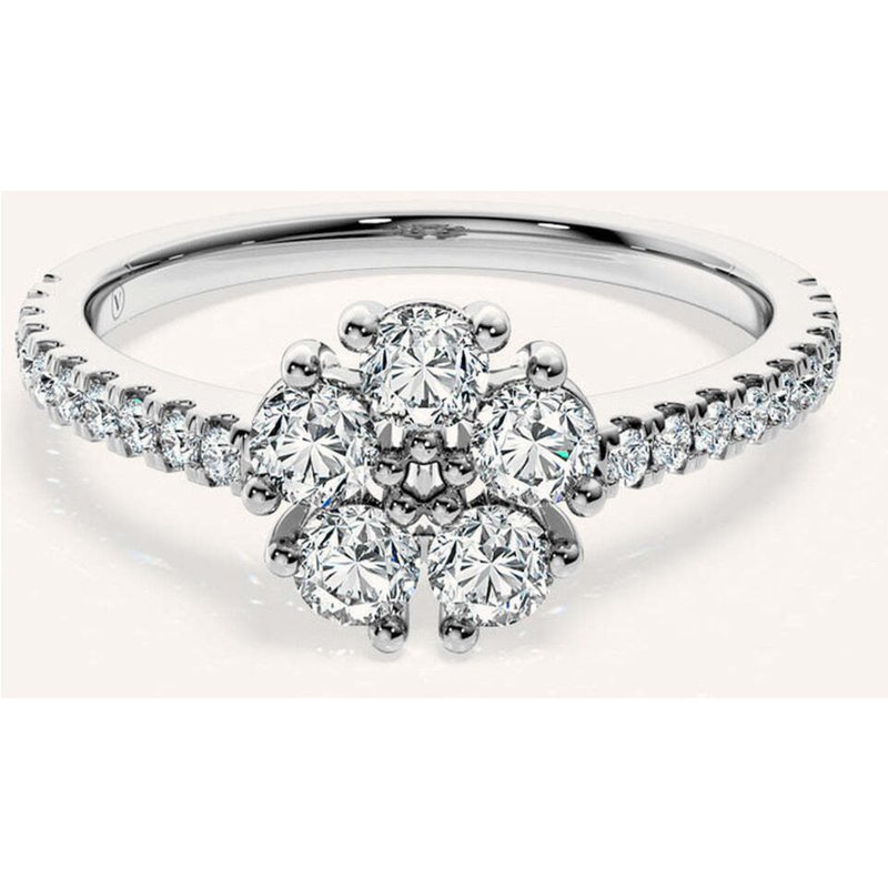 Veynou Ring Pavé Aus 14 Karat Weißgold Und 0,74ct. Lab-Grown Diamanten silber