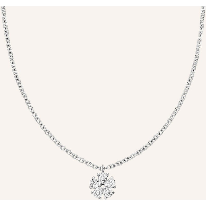 Veynou Halskette Halskette Aus 14 Karat Weißgold Und 0,16ct. Lab-Grown Diamanten silber