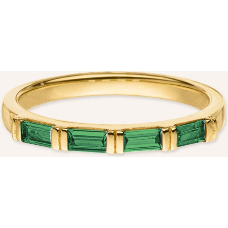 Veynou Ring Zoe Smaragd Aus 14 Karat Gelbgold Und 0,40ct. Smaragden gold