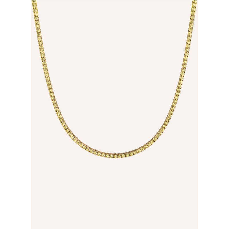 Veynou Tennishalskette Tennishalskette Aus 18 Karat Gelbgold Und 13,50ct. Gelbe Lab-Grown Diamanten gold