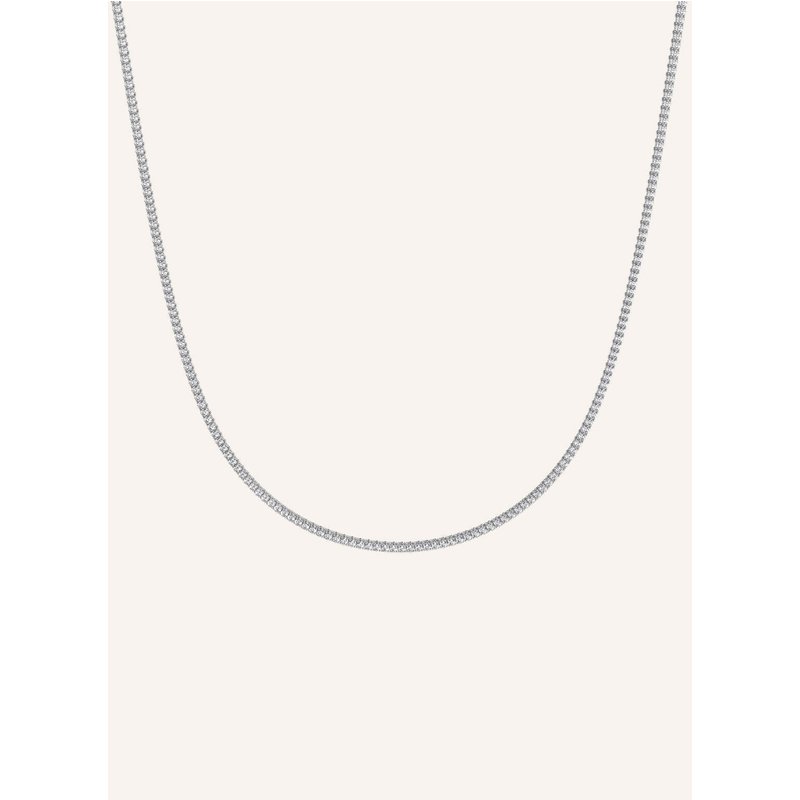 Veynou Halskette Tennis Aus 18 Karat Weißgold Und 4,30ct. Lab-Grown Diamanten silber
