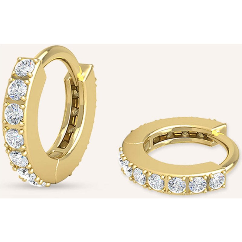 Veynou Creolen Mini Huggies Aus 14 Karat Gelbgold Und 0,33ct. Lab-Grown Diamanten gold