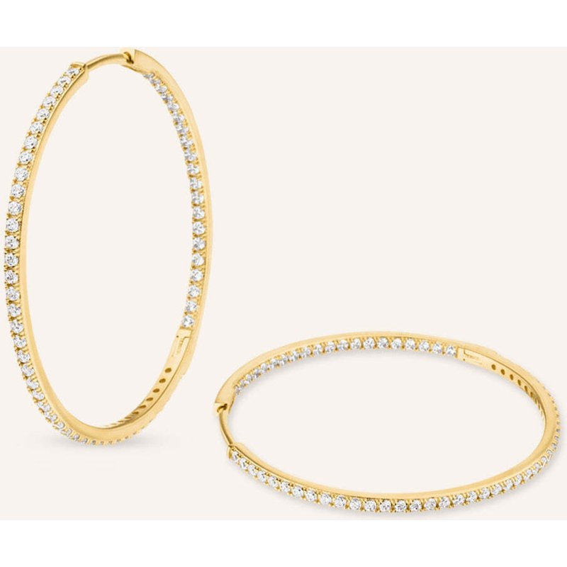 Veynou Creolen Cleo Big Aus 14 Karat Gelbgold Und 1,60ct. Lab-Grown Diamanten gold