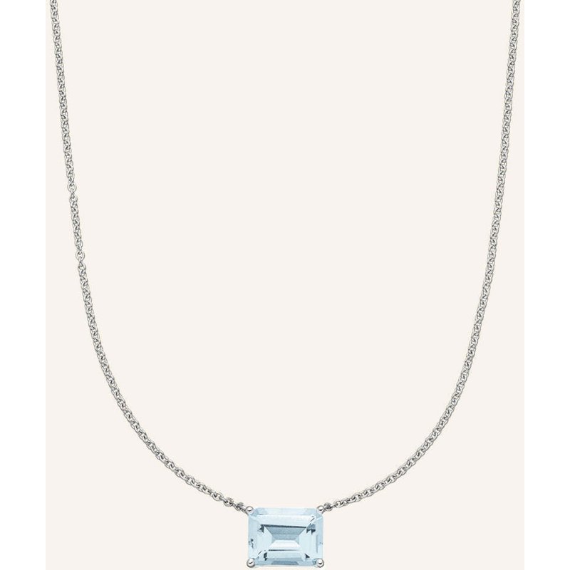 Veynou Halskette Sora Aus 14 Karat Weißgold Und 1,00ct. Aquamarin silber