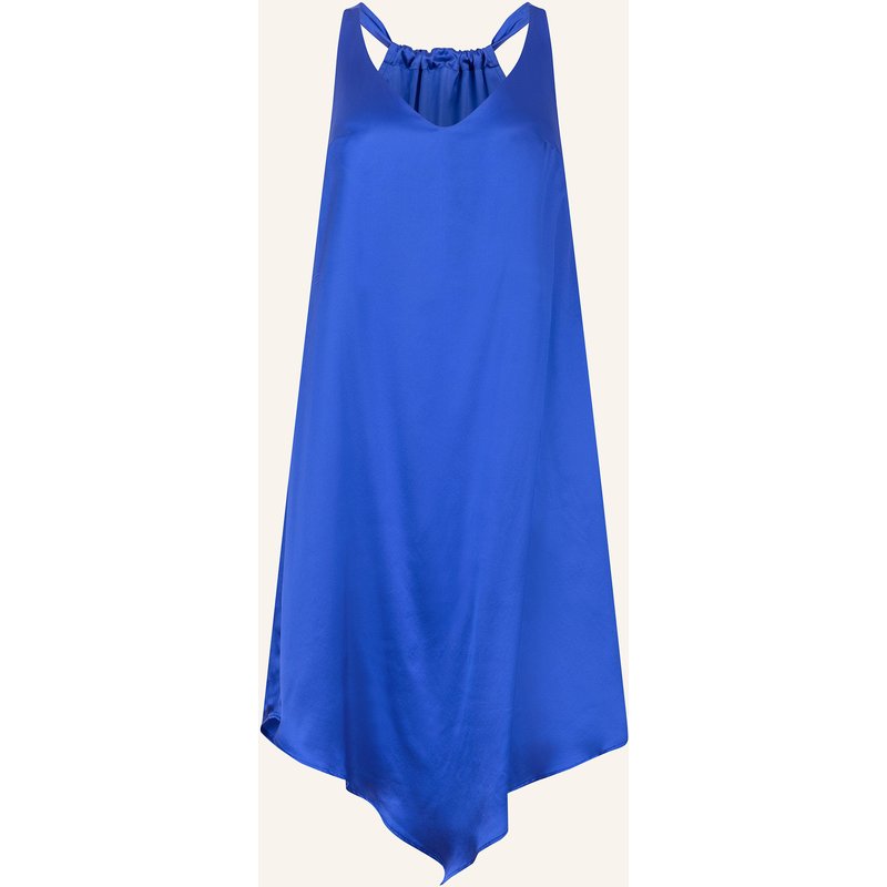 Helene Galwas Trägerkleid Aus Fließender Satinseide Ilka blau