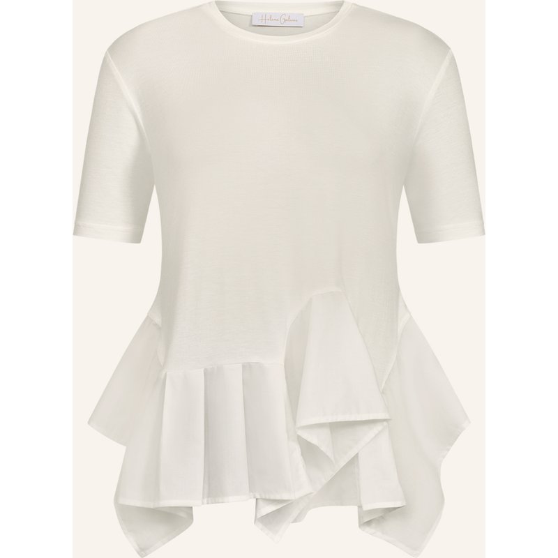 Helene Galwas T-Shirt Mit Volants Flo weiss