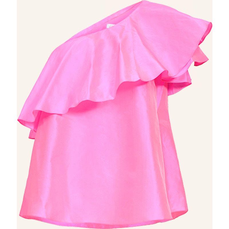 Helene Galwas One-Shoulder Top Aus Seide Fenja pink