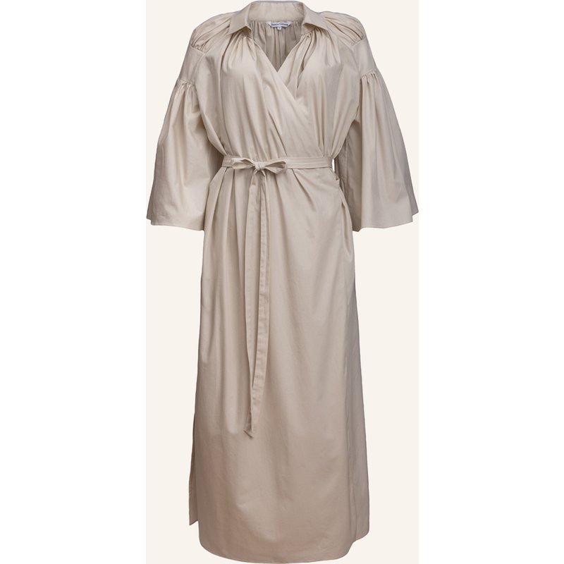 Helene Galwas Wickelkleid Aus Baumwolle Ina beige