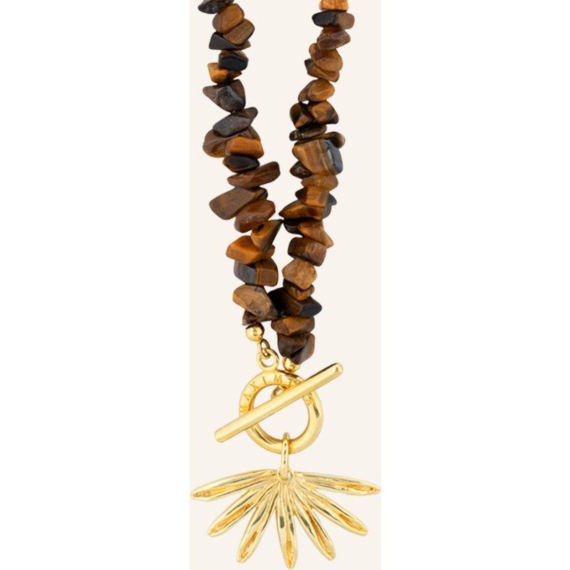 Maximova Jewelry Halskette Tiger Sun Siren braun