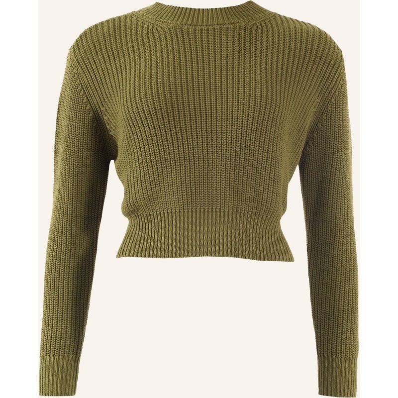 Adlysh Kurzer Strickpullover Aus Baumwolle gruen