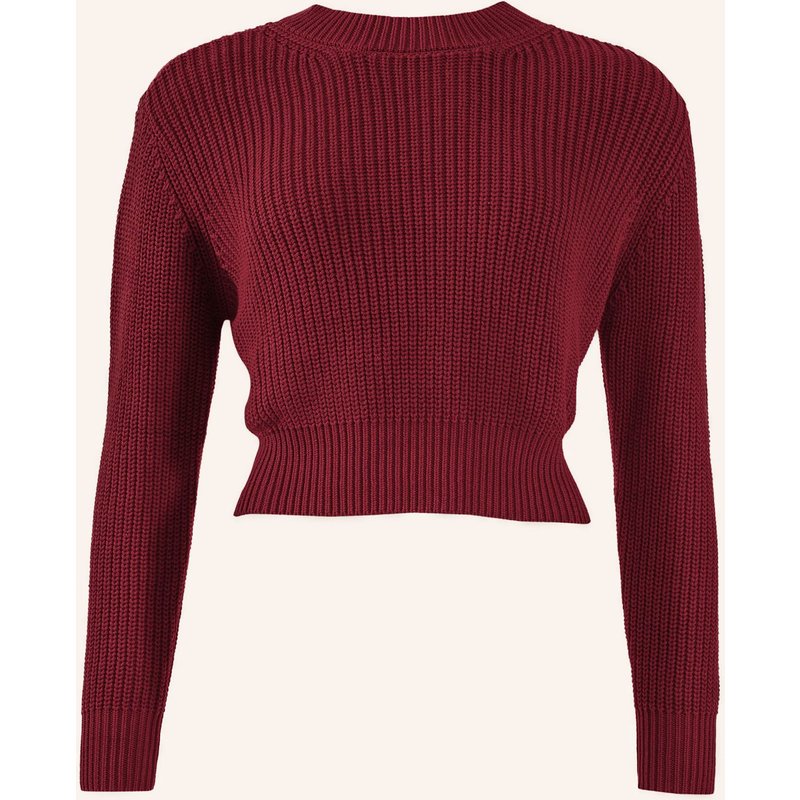 Adlysh Kurzer Strickpullover Aus Baumwolle rot