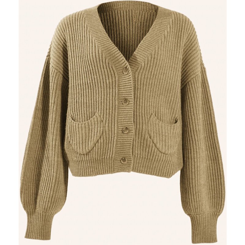 Adlysh Rippstrick Cardigan Mit Wolle braun