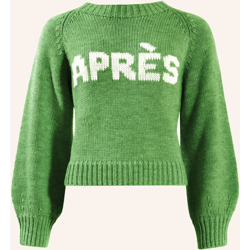 Adlysh Pullover Rundhals Mit Aprés Detail gruen
