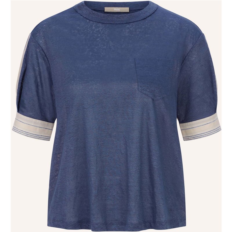 Malej Leinenshirt Argos blau