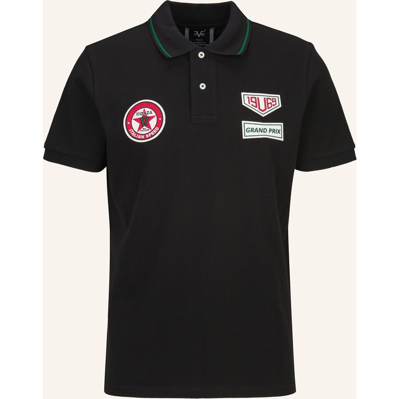 19V69 Italia Poloshirt Emilio Racing schwarz