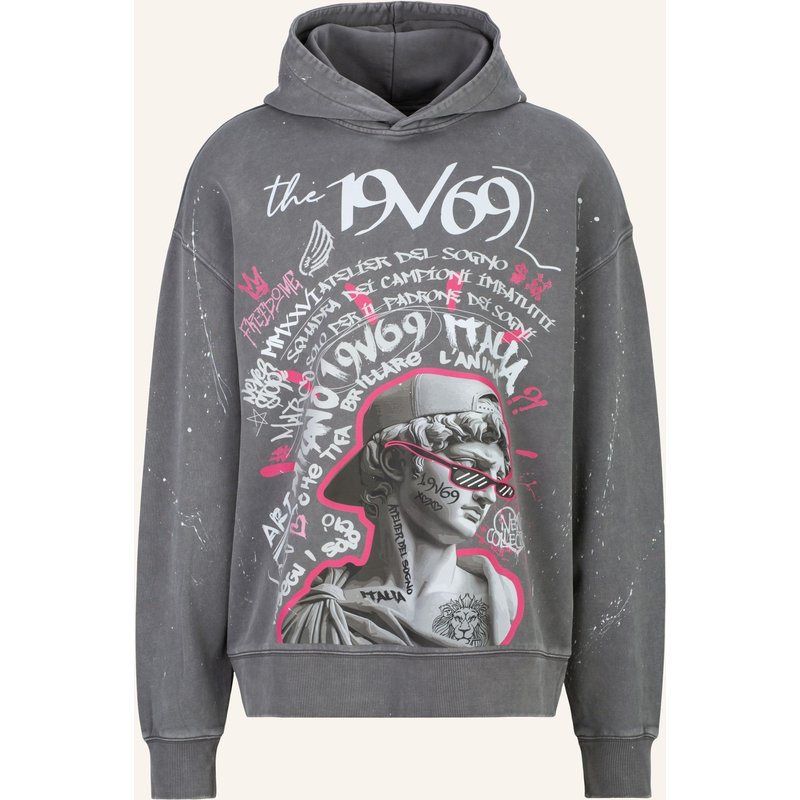 19V69 Italia Hoodie Quentino Graffiti grau