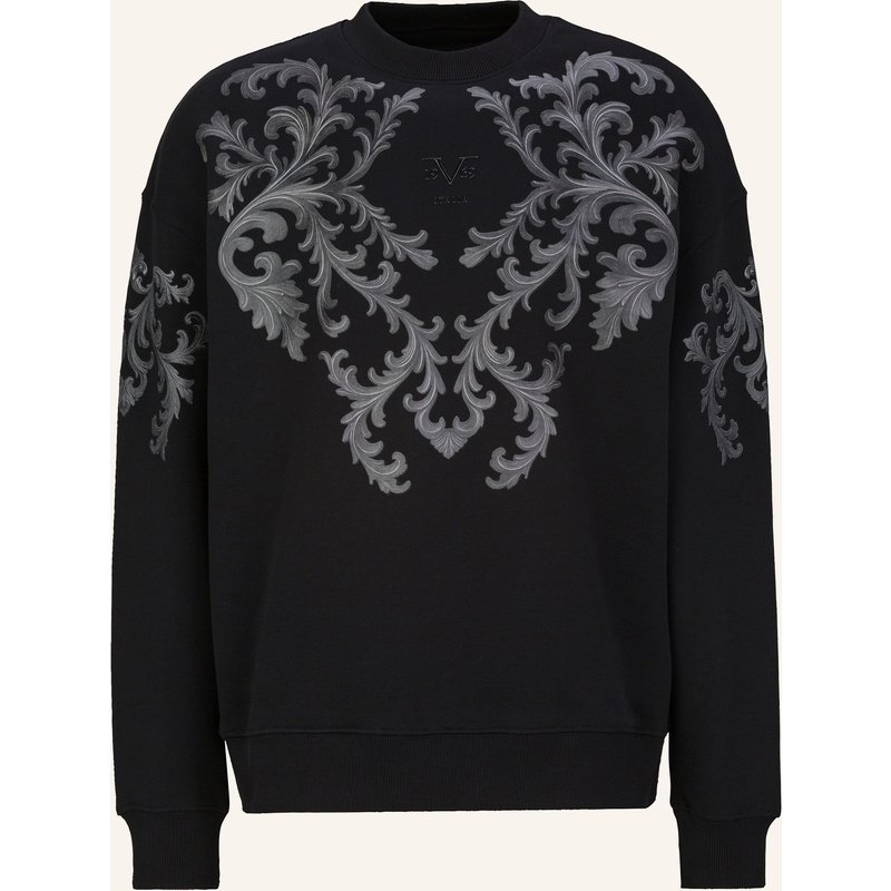 19V69 Italia Sweatshirt Omero Baroque Str schwarz