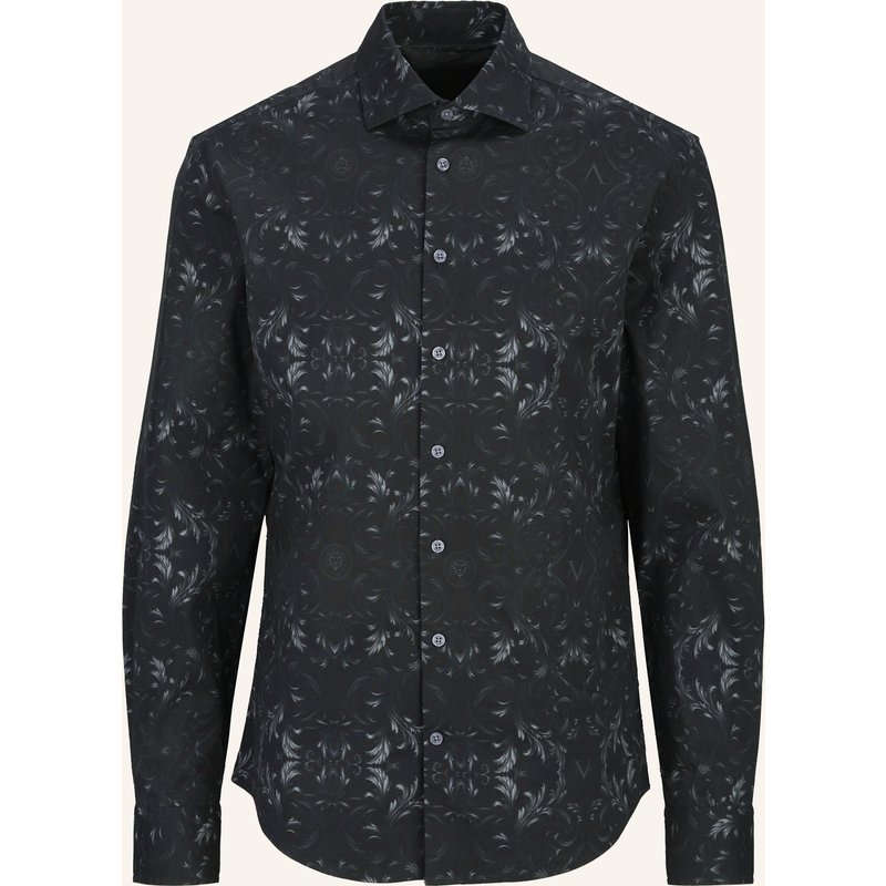 19V69 Italia Casual Hemd Ricky Baroque Str schwarz