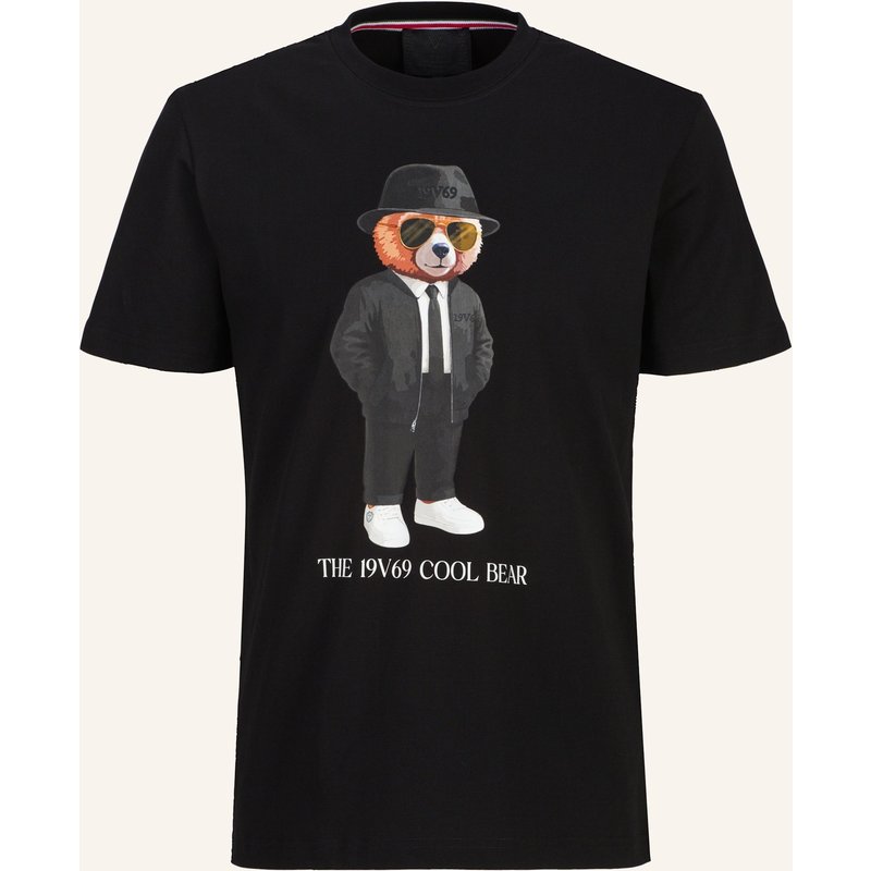 19V69 Italia T-Shirt Rafael Cool Teddy schwarz