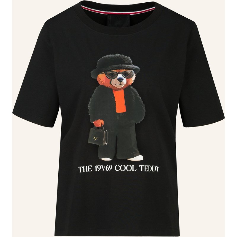 19V69 Italia T-Shirt Bellara Cool Teddy schwarz