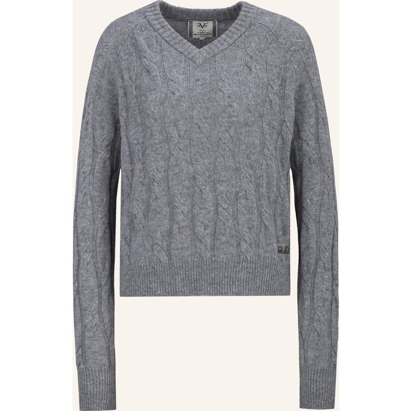 19V69 Italia Strickpullover Liz Cable grau