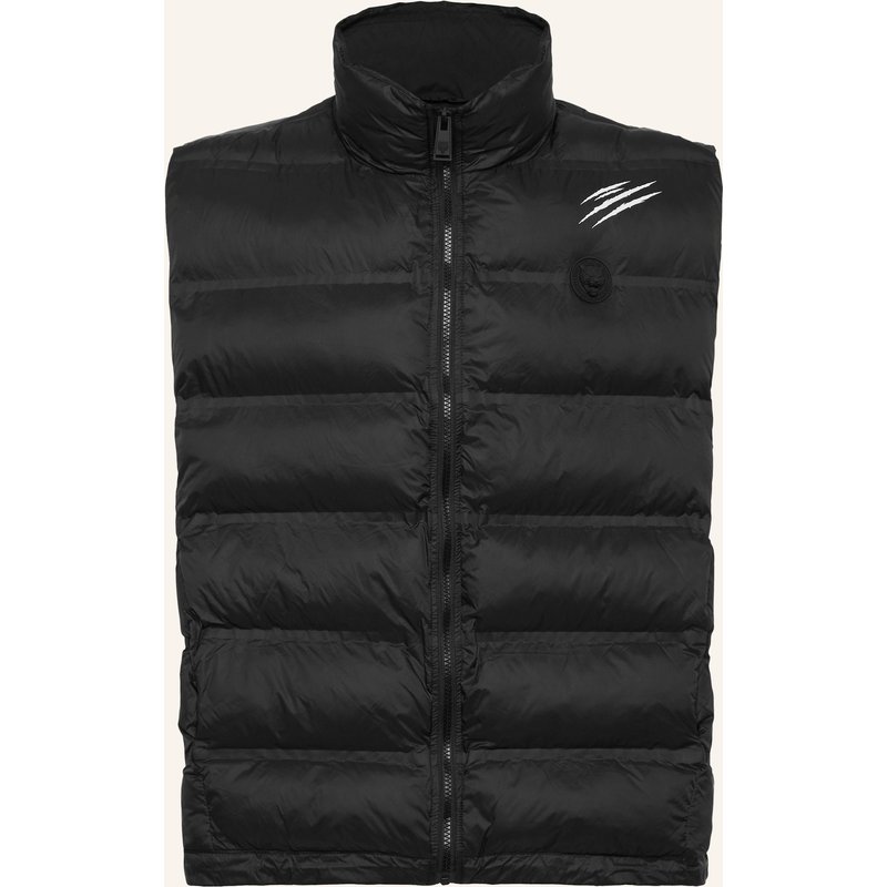Plein Sport Daunenweste Scratch schwarz