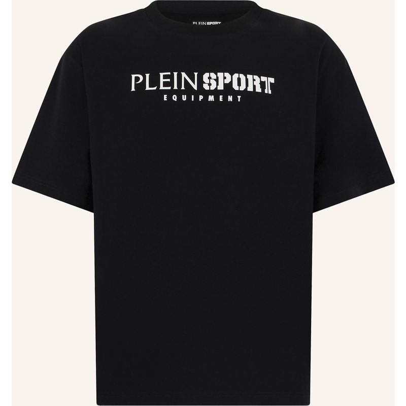 Plein Sport Kurzarm-Rundhals-T-Shirt Scratch schwarz