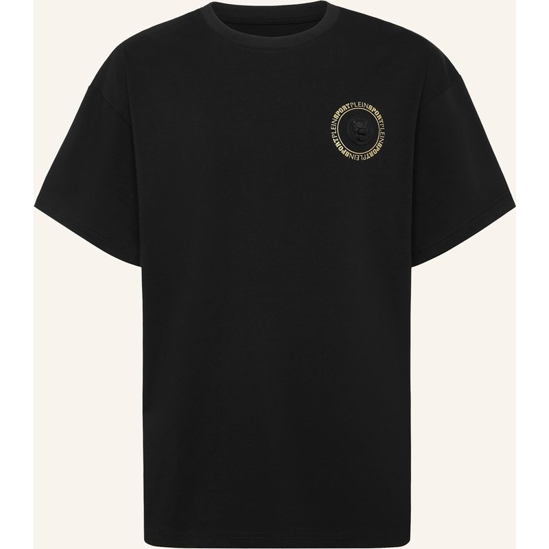 Plein Sport Kurzarm-Rundhals-T-Shirt Logo schwarz
