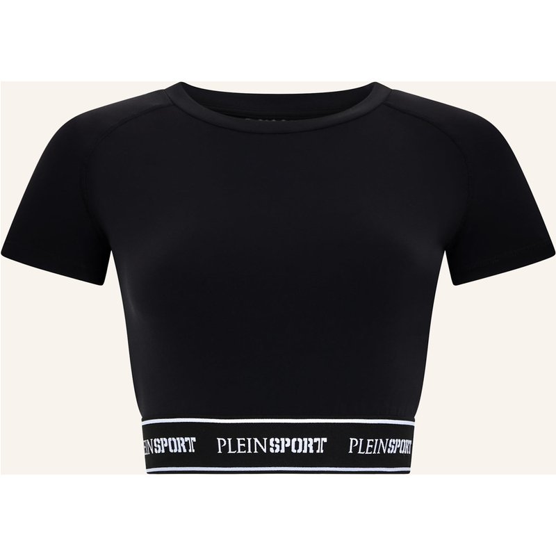 Plein Sport Kurzarm-Rundhals-T-Shirt schwarz