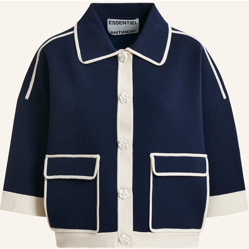 Essentiel Antwerp Strickjacke Jugly blau
