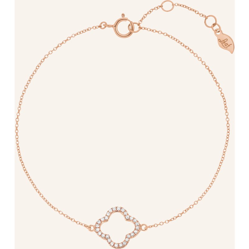 Leaf Armband Clover Aus 18 Karat Roségold Mit Diamanten rosegold