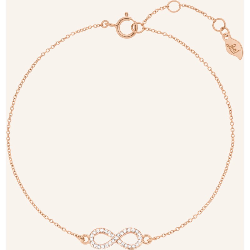 Leaf Armband Infinity Aus 18 Karat Roségold Mit Diamanten rosegold