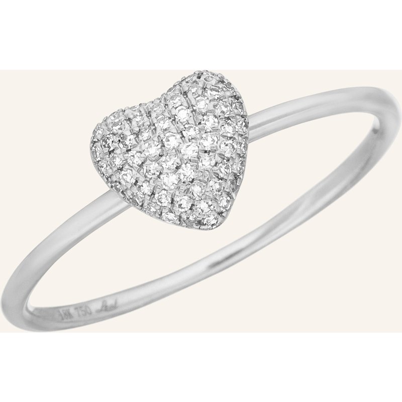 Leaf Ring Heart Aus 18 Karat Weißgold Mit Diamanten silber