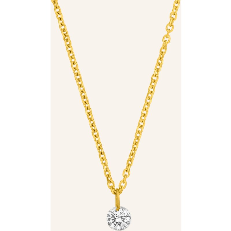 Leaf Halskette Pure Aus 18 Karat Gelbgold Mit Diamanten gold