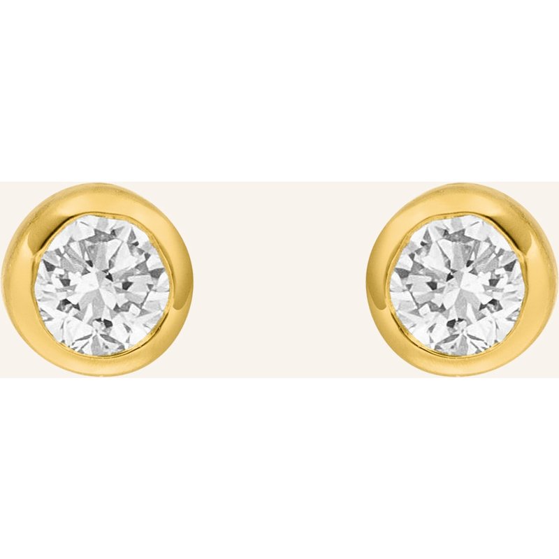 Leaf Ohrstecker My First Diamond 18 Karat Gelbgold Mit Diamanten gold