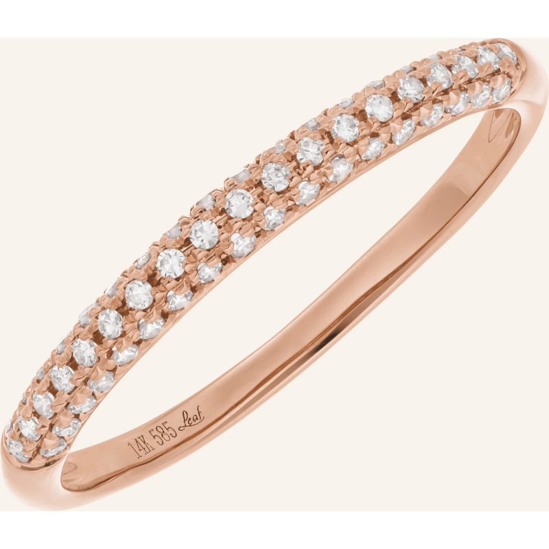 Leaf Ring Dazzle Mit Diamanten rosegold