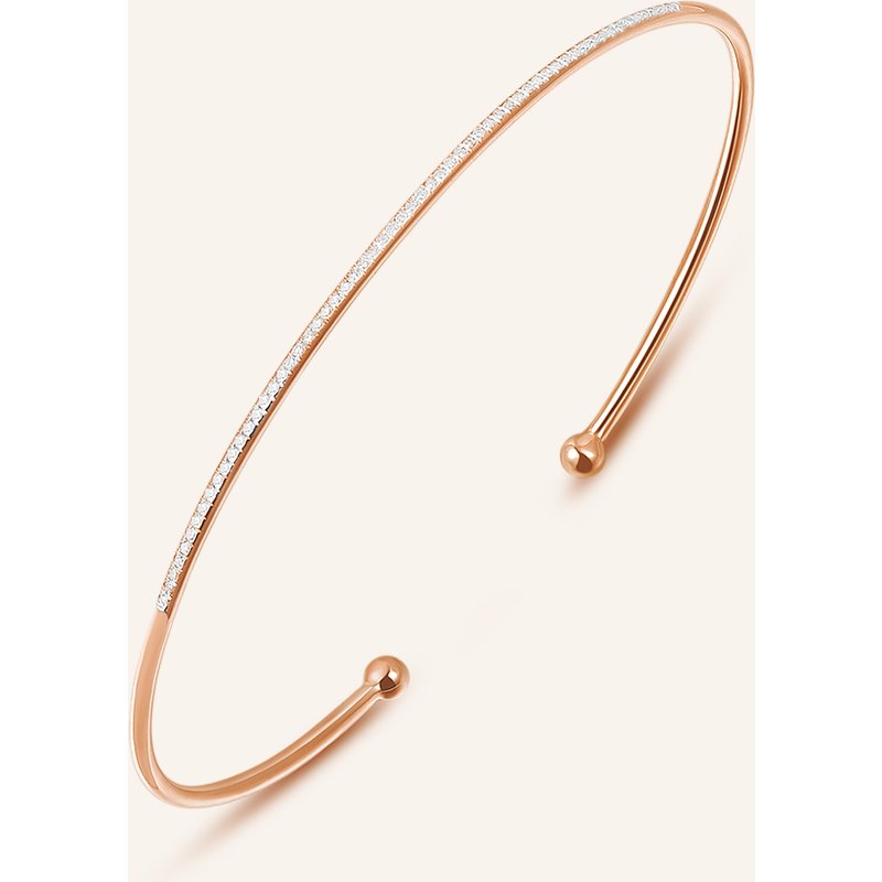 Leaf Armreif Circle Aus 18 Karat Roségold Mit Diamanten rosegold